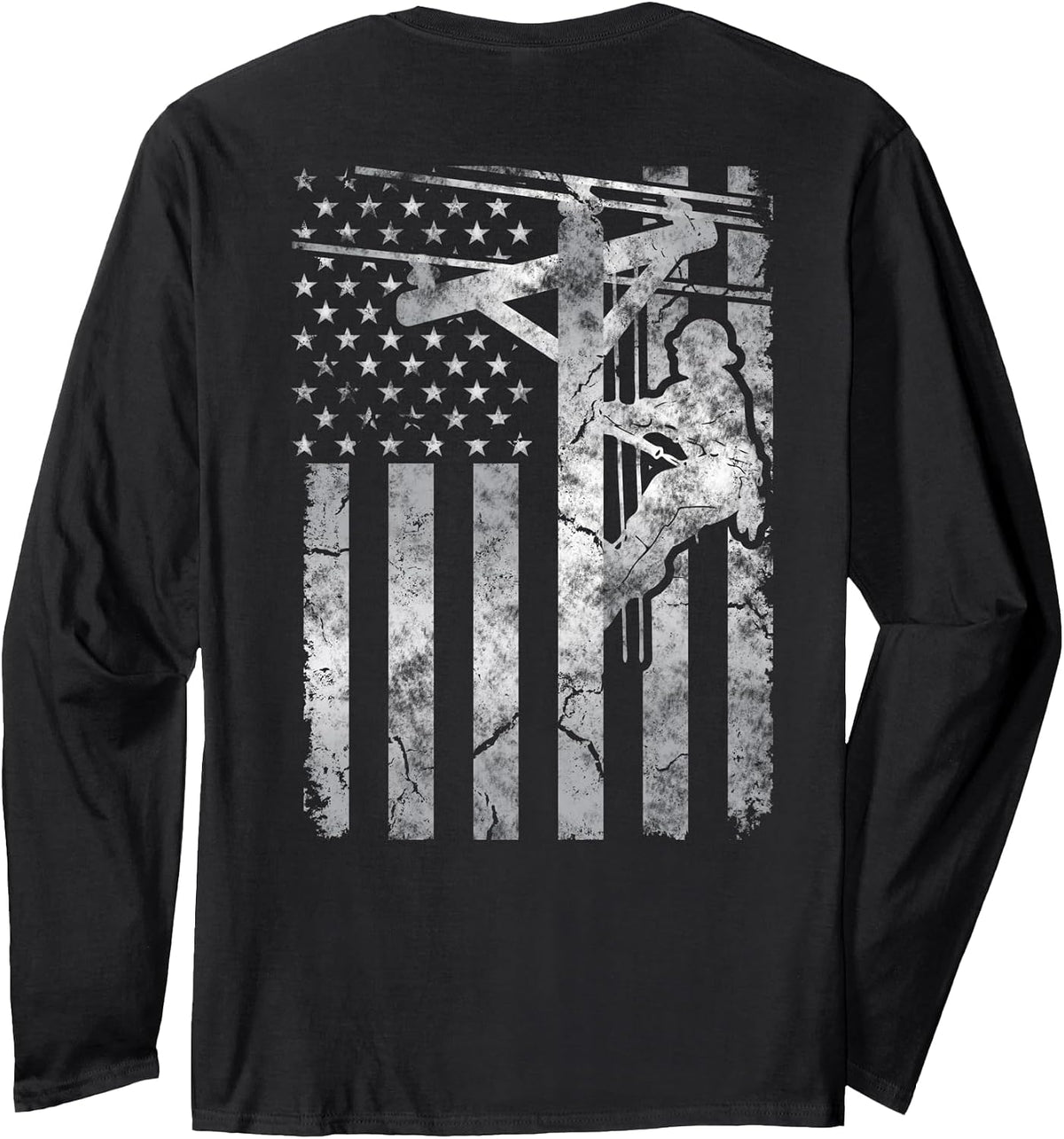 Distressed Patriotic Lineman American Flag gift
