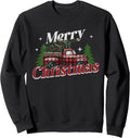 Red Truck Christmas Merry Christmas Truck Buffalo Plaid Xmas Sweatshirt
