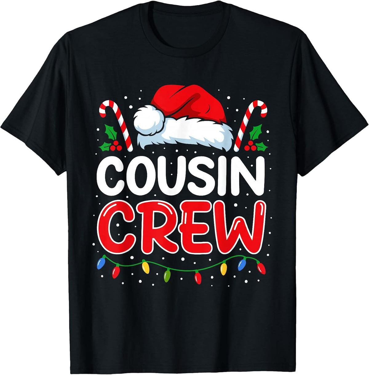 Christmas Cousin Crew Candy Cane Family Matching Pjm Holiday T-Shirt