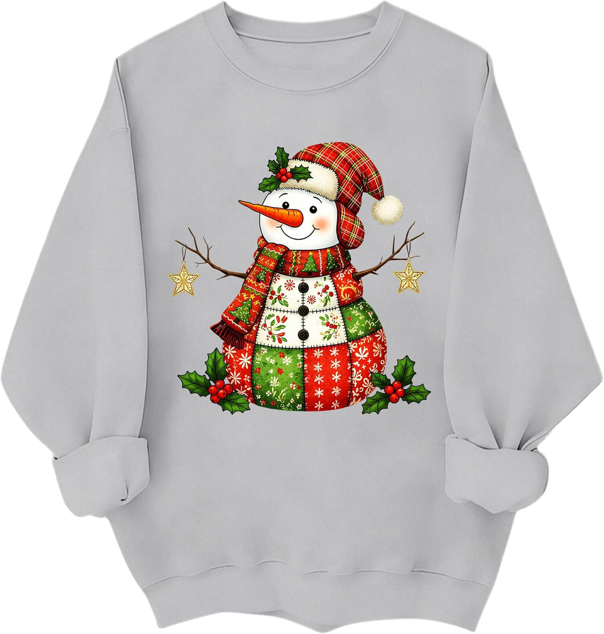 Snowman Christmas Shirts for Women Men Christmas Snowman Sweatshirt Merry Holiday Shirts Graphic Tees