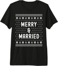 Merry & Married 1st Christmas as Mr and Mrs Matching Couples Premium Tri-blend T-Shirt