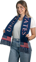 Premium USA Soccer Team Scarf for Fans — Knit Accessory for Supporters, 2026 World Cup Unisex