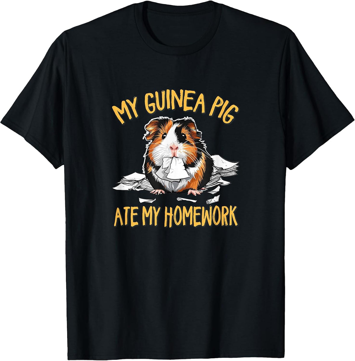 Kids Boys Girls Ate My Homework Cute Wheek Guinea Pig Lover T-Shirt