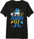 Funny I'm The Jewish Elf Menorah Christmas Happy Hanukkah Premium Tri-blend T-Shirt