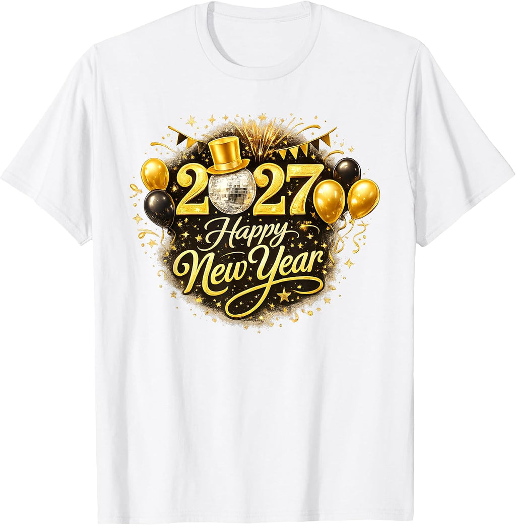 Happy New Year Party 2027 Funny Balloon Family Matching T-Sh T-Shirt
