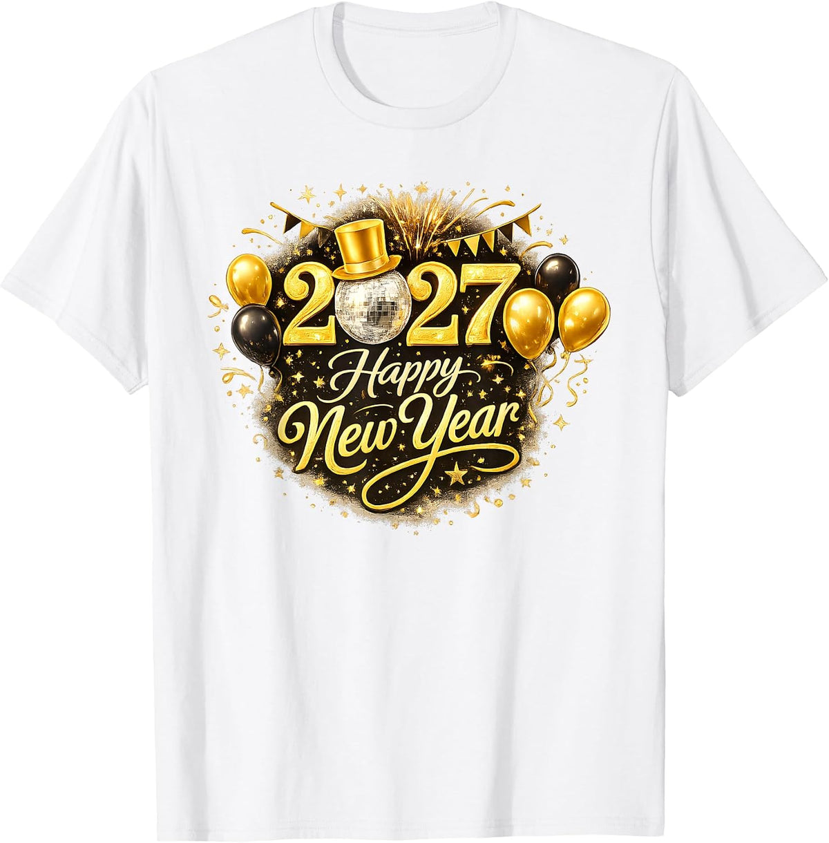 Happy New Year Party 2027 Funny Balloon Family Matching T-Sh T-Shirt