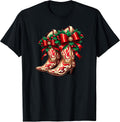 Cowgirl Christmas Cowboy Woman Boots T-Shirt