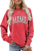 Christmas Mama Sweatshirt Retro Graphic Xmas Shirt Mother Sweater Women Crewneck Holiday Party Pullover Tops