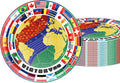 20Pcs 2026 World Soccer Match Theme Paper Plate Set 9 Inch Disposable Party Plates International Flags Themed Football Soccer Paperplates, for Watch Party,Tournament,Kids Birthday