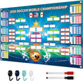 Prothens 2026 World Cup Schedule Poster | Matches Fixtures Double Sided 2026 World Cup Wall Chart Decoration for Soccer Fans | Reusable Game Day Party Decorations & Functional Bracket Poster