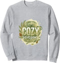 Cozy Season Watercolor Evergreen Wreath with Mug Sweatshirt