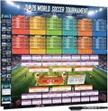 AhfuLife Extra Large World Cup Tournament Schedule Poster, 39.4" x 27.6", 1 Pc Soccer Calendar Wall Chart Decorations, 2026 Soccer Tournament Wallchart for Fans Home Office Bar Party Decor