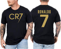 Ronaldo 7 Two-Sided Graphic for Men & Women | Unisex Adult Tee with Front & Back Print