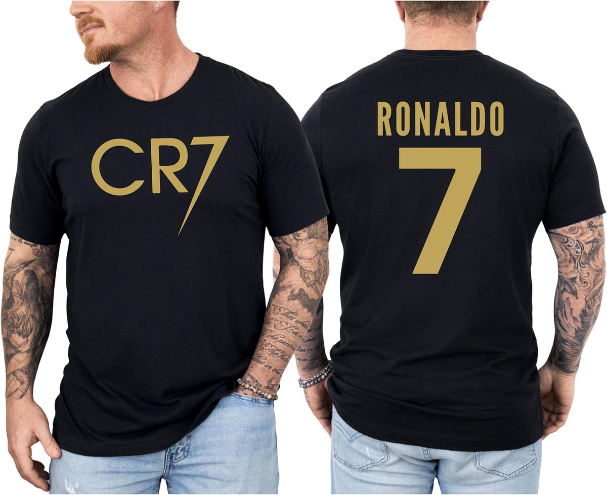 Ronaldo 7 Two-Sided Graphic for Men & Women | Unisex Adult Tee with Front & Back Print