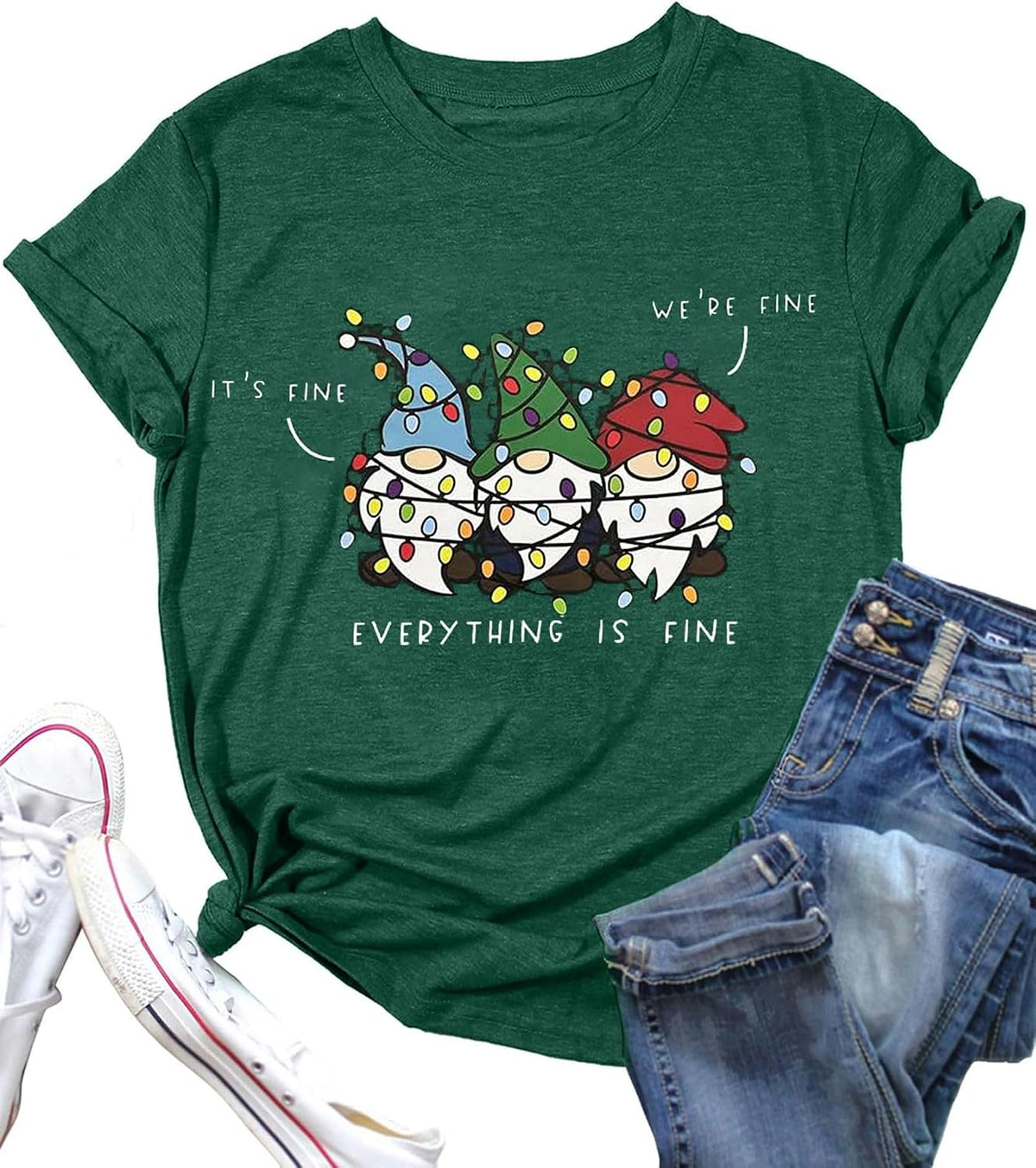 Christmas Shirts for Women Funny Merry Xmas Holiday Short Sleeve T-Shirt Tops