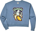 Women's Funny Boonana Cute Ghost Banana Costume Spooky Pun Joke Comfort Colors Crop Sweatshirt