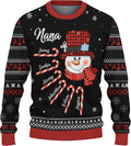 Personalized Grandma Christmas Sweatshirt – All-Over Print Ugly Sweater Mama, Women, and Families, Ideal