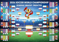 MORTICO 2026 World Cup Bracket Poster 35.5"x23.6" - Bracket Predictor Chart with All Group Matches (A-L) Through Final- EDT Times, Soccer Party Decor Sports Bar Essentials, Great Soccer Fans Gifts