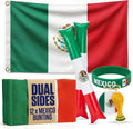 2026 World Cup Supporter Set – Bunting, Thundersticks, Wristband & Keyring – Football Fan Set, USA/Mexico/England