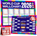 2026 World Cup Bracket Poster 2026 | A1 Size 2026 World Cup Soccer Poster with US Kick Off Times, Fixtures, Stadiums & Host Cities | World Cup Wall Chart