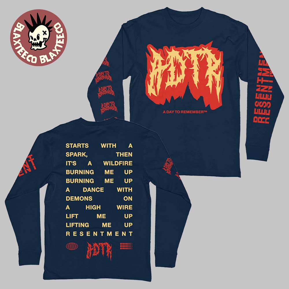 A Day To Remember You’re Welcome 5 Year Anniversary Merch Navy Resentment Unisex