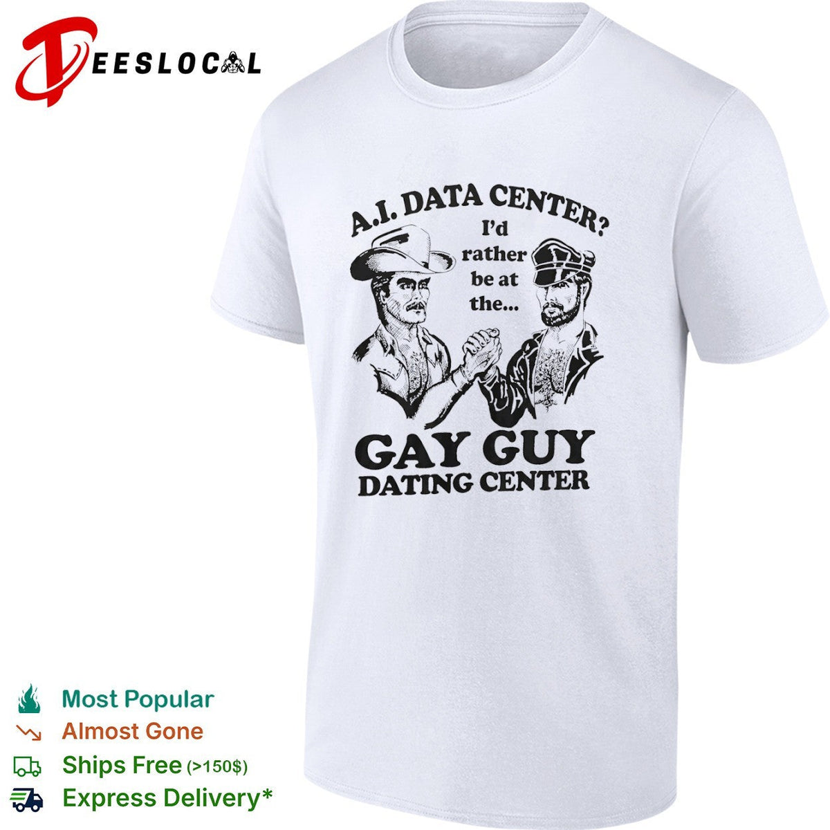 A I Data Center I’d rather be at the Gay Guy Dating Center shirt Unisex