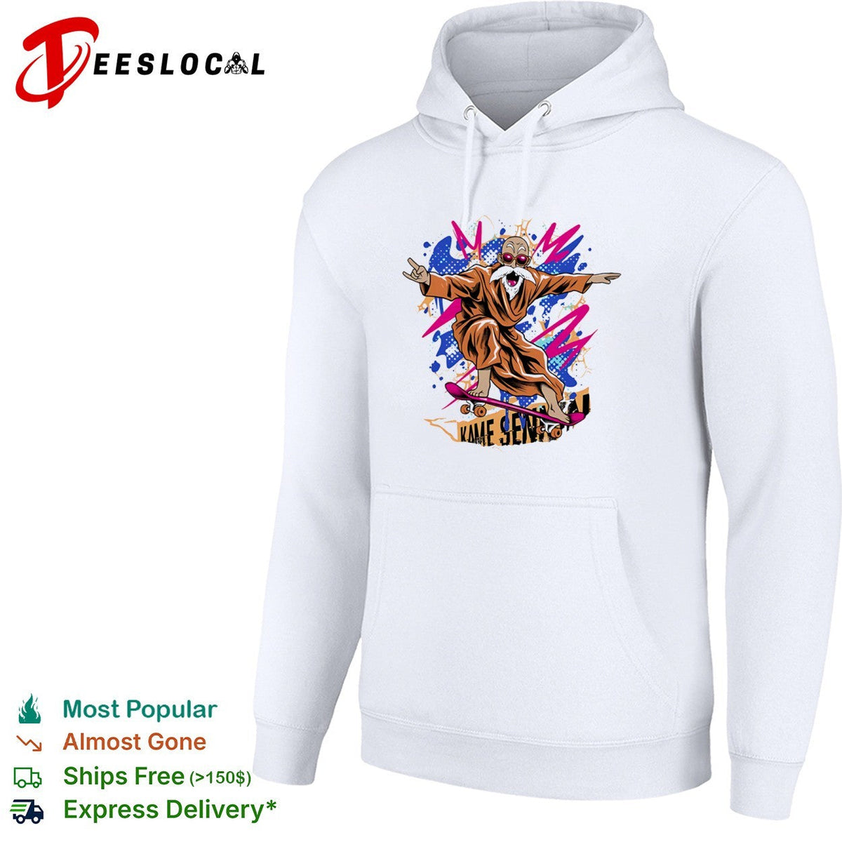 A skateboarding Master Roshi Shaolin Skate Sage shirt Unisex