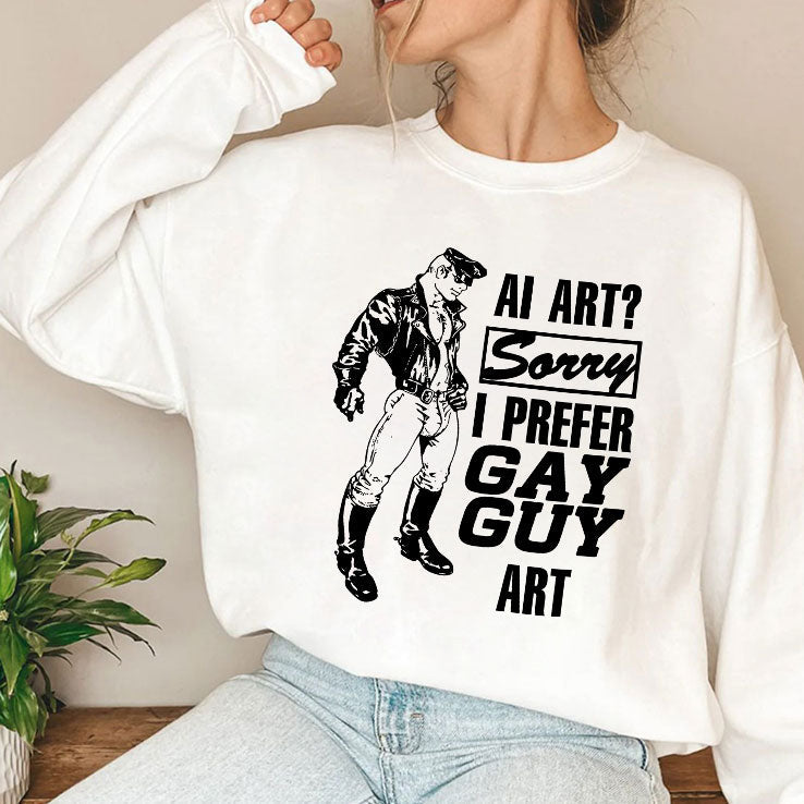 AI Art Sorry I Prefer Gay Guy Art T Shirt Unisex