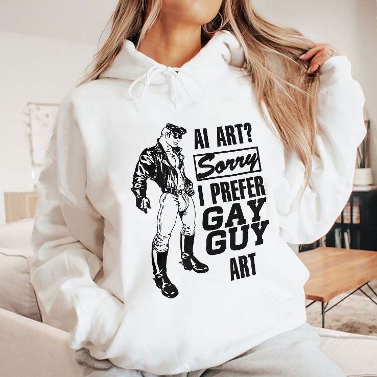 AI Art Sorry I Prefer Gay Guy Art T Shirt Unisex
