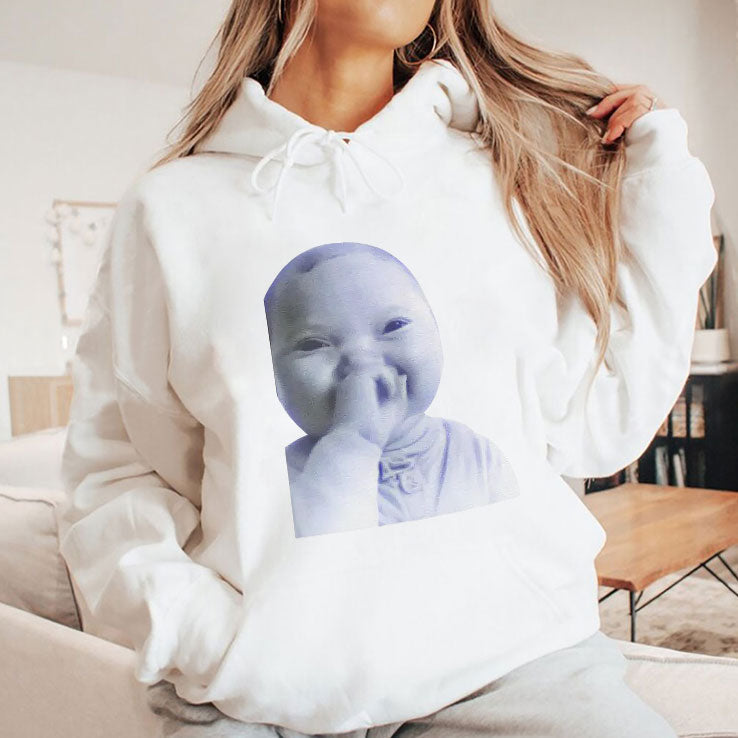 AI Baby Holding Laugh Meme Viral Trend Shirt Unisex