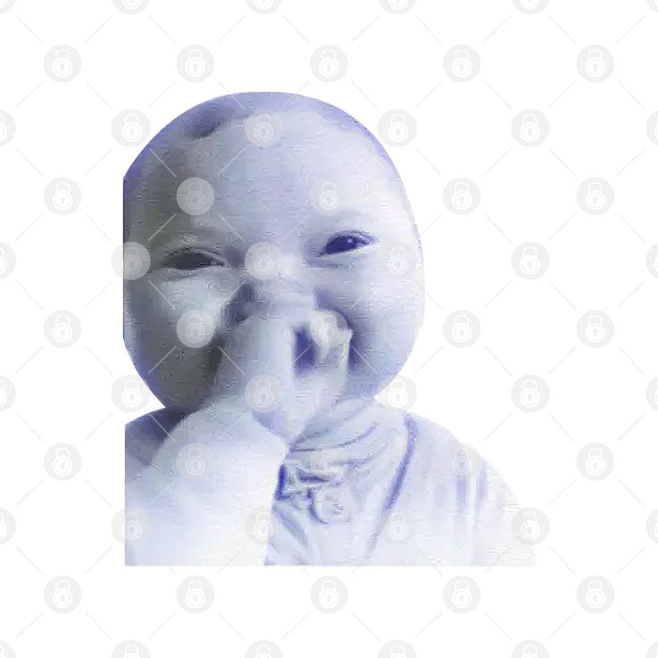 AI Baby Holding Laugh Meme Viral Trend Shirt Unisex