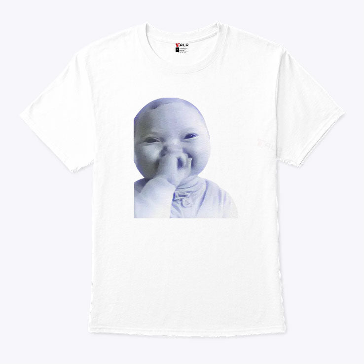 AI Baby Holding Laugh Meme Viral Trend Shirt Unisex