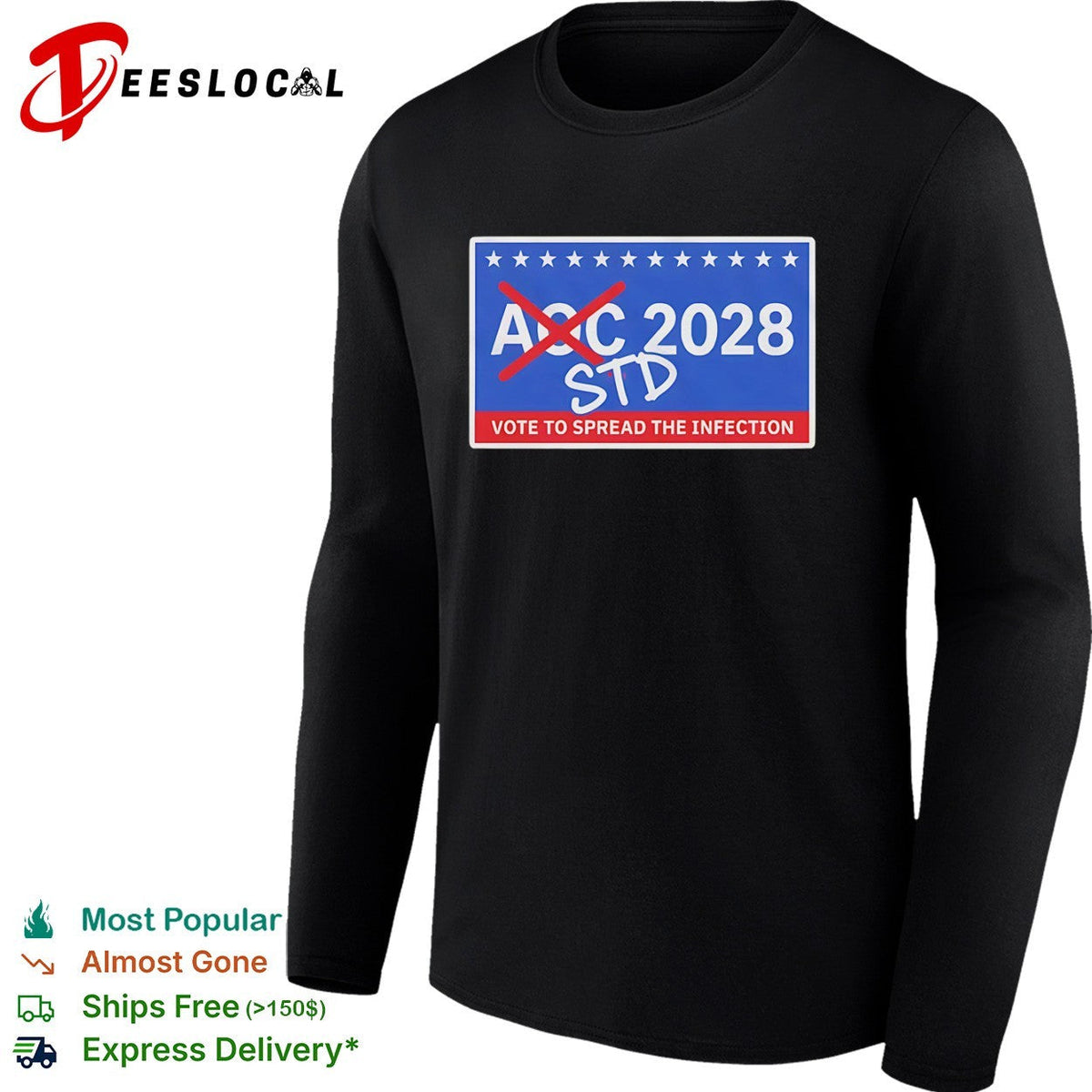 AOC 2028 STD Vote to spread the infection shirt Unisex