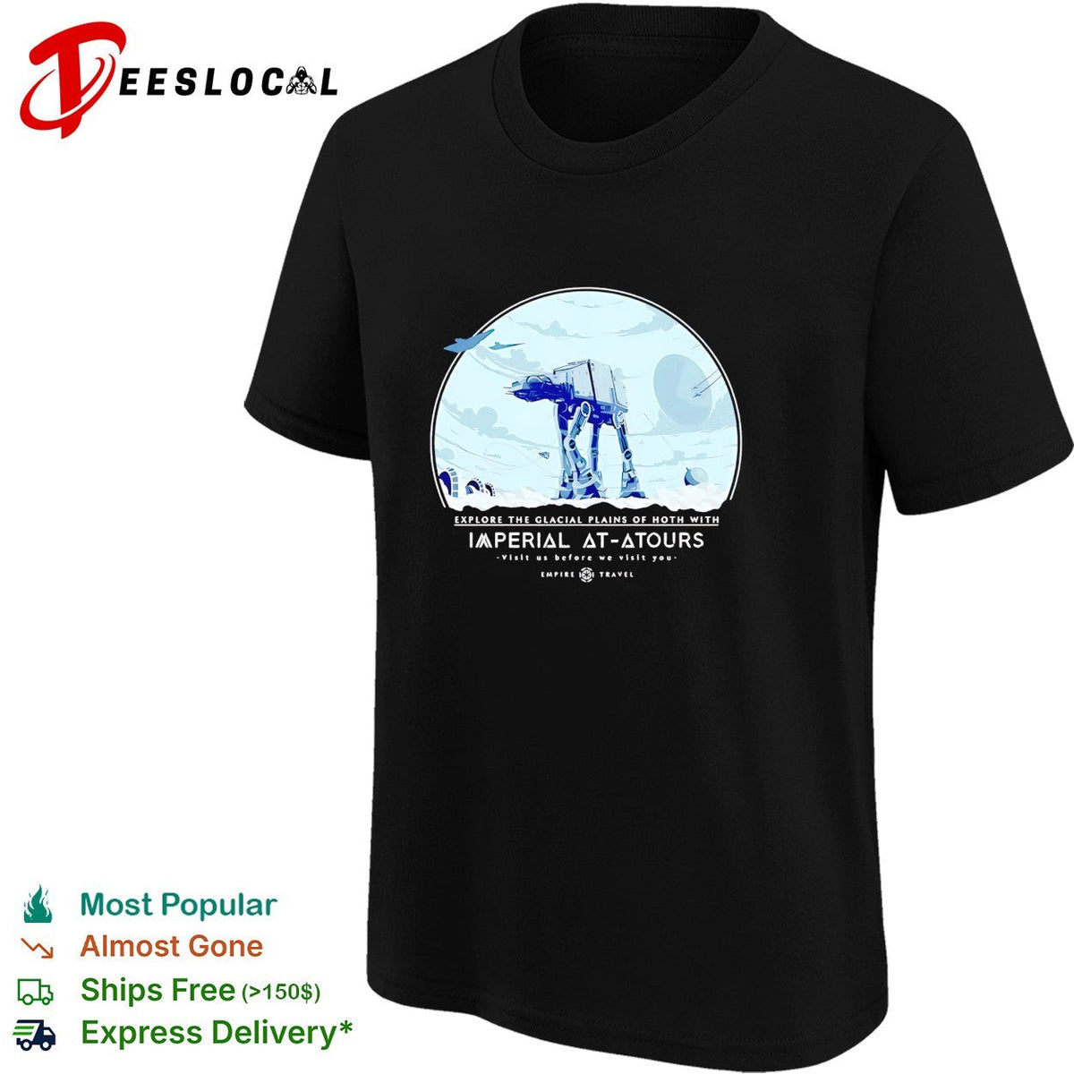 AT AT walker exploring Hoth Imperial tours poster shirt Unisex