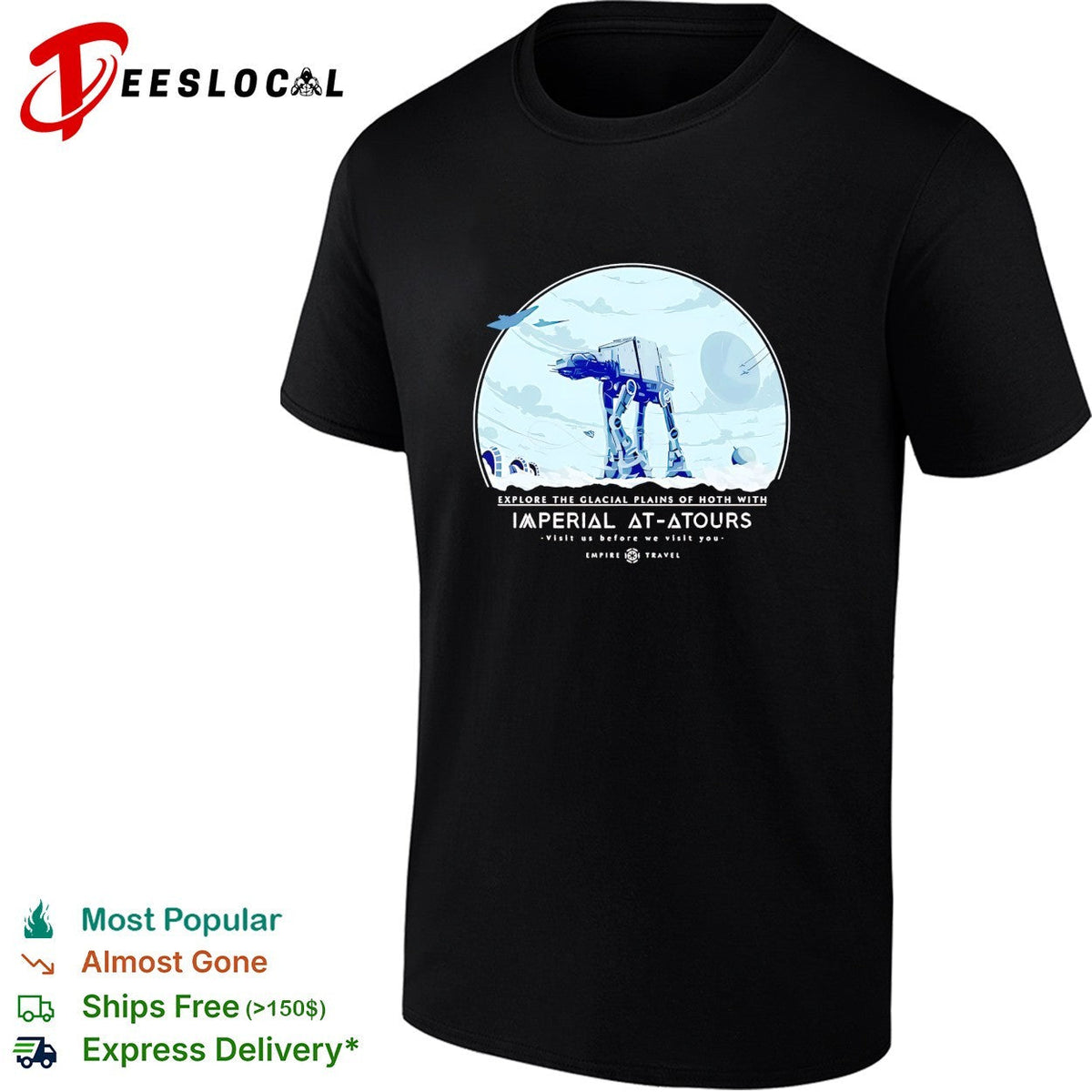 AT AT walker exploring Hoth Imperial tours poster shirt Unisex
