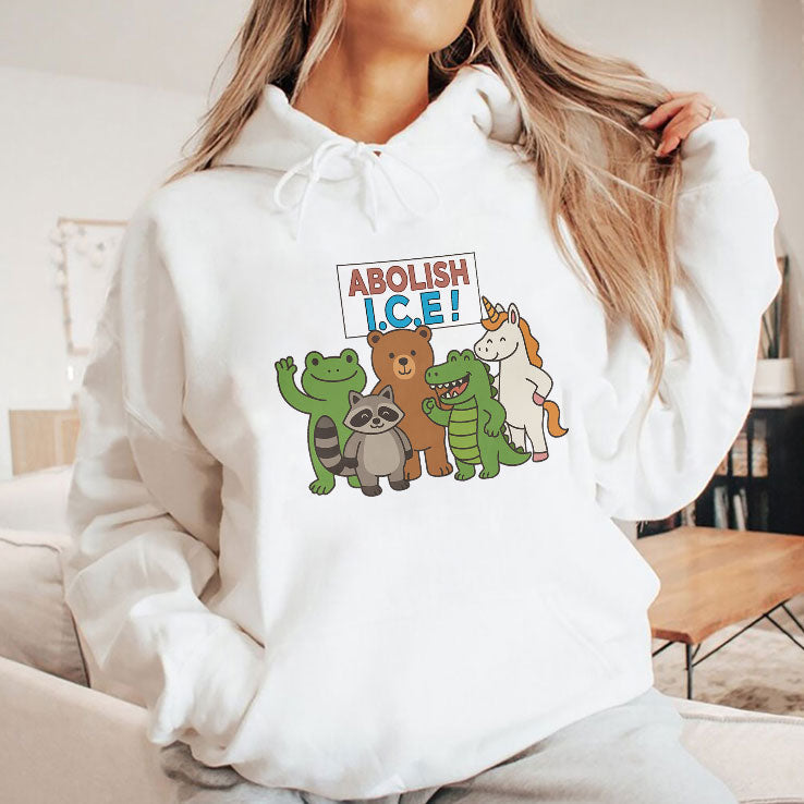 Abolish ICE Frog Unicorn Raccoon Bear Dinosaur Protest T Shirt Unisex