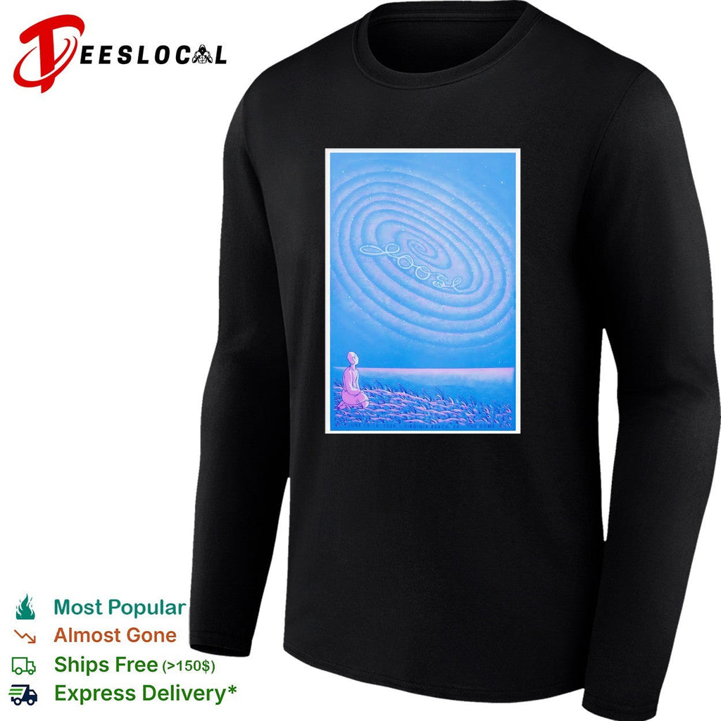 Abstract spiral sand art silhouette figure poster shirt Unisex