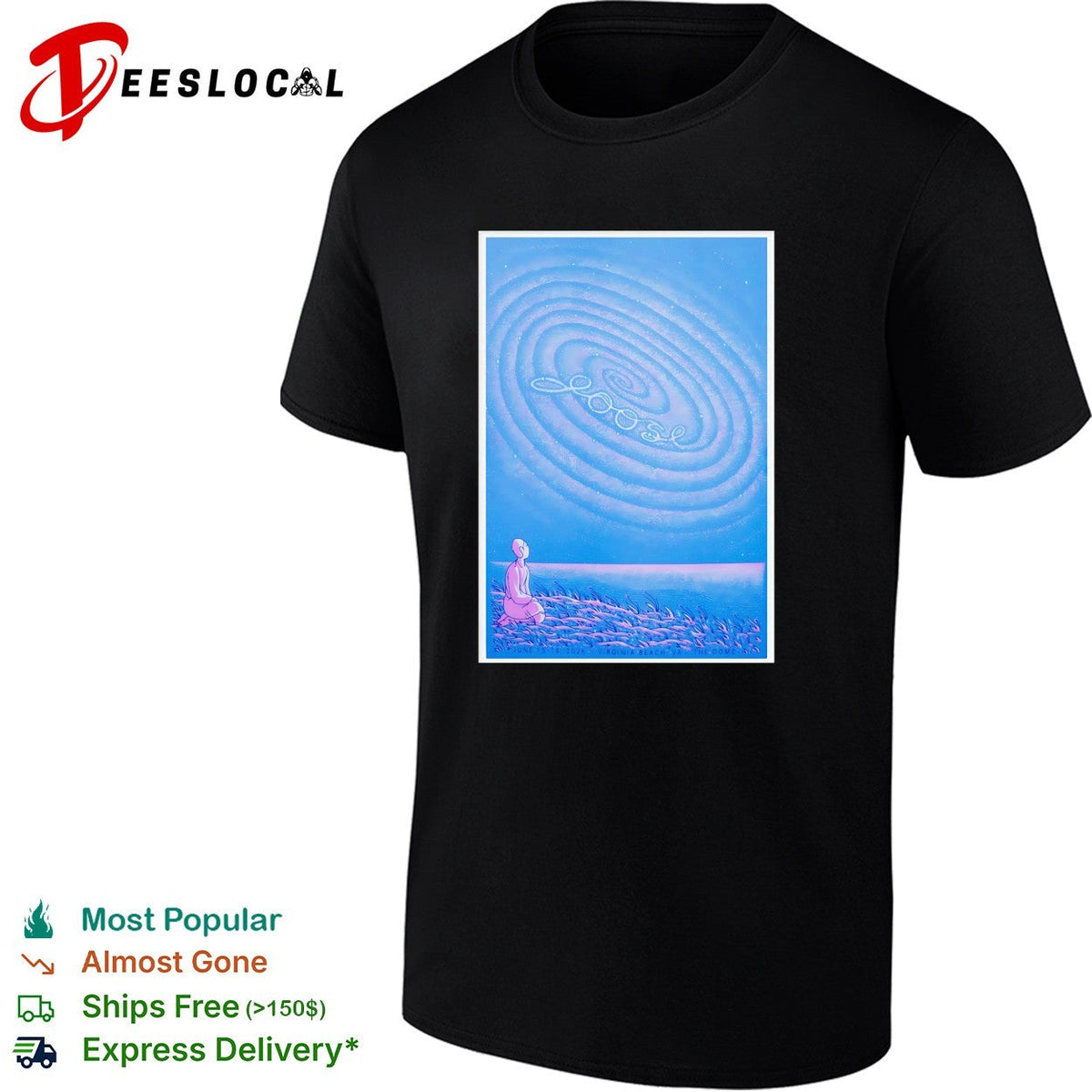 Abstract spiral sand art silhouette figure poster shirt Unisex