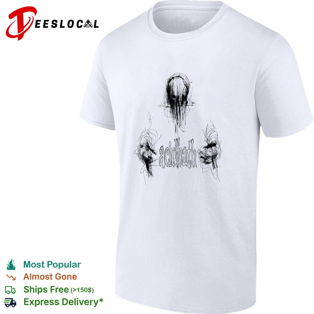 Acidbath Abstract Scribble Design Band Logo Music Genre Heavy Metal Sludge Metal shirt Unisex