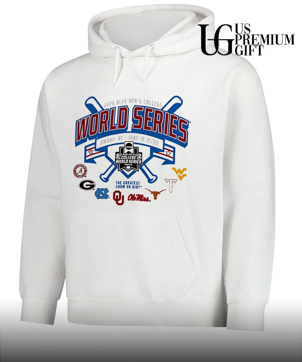 Alabama Georgia North Carolina Oklahoma Ole Miss West Virginia Texas 2026 NCAA Men’s College World Series shirt