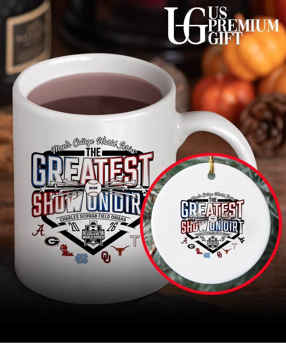 Alabama Georgia Ole Miss UNC Oklahoma Texas Tech West Virginia Men’s College World Series The Greatest Show on Dirt Charles Schwab Field Omaha shirt
