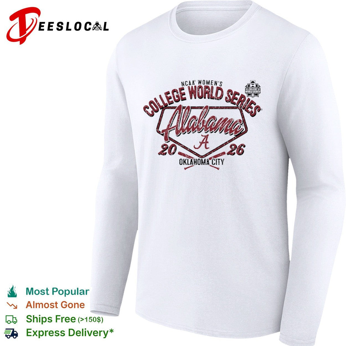 Alabama NCAA College World Series 2026 Oklahoma City Crimson Tide softball shirt Unisex