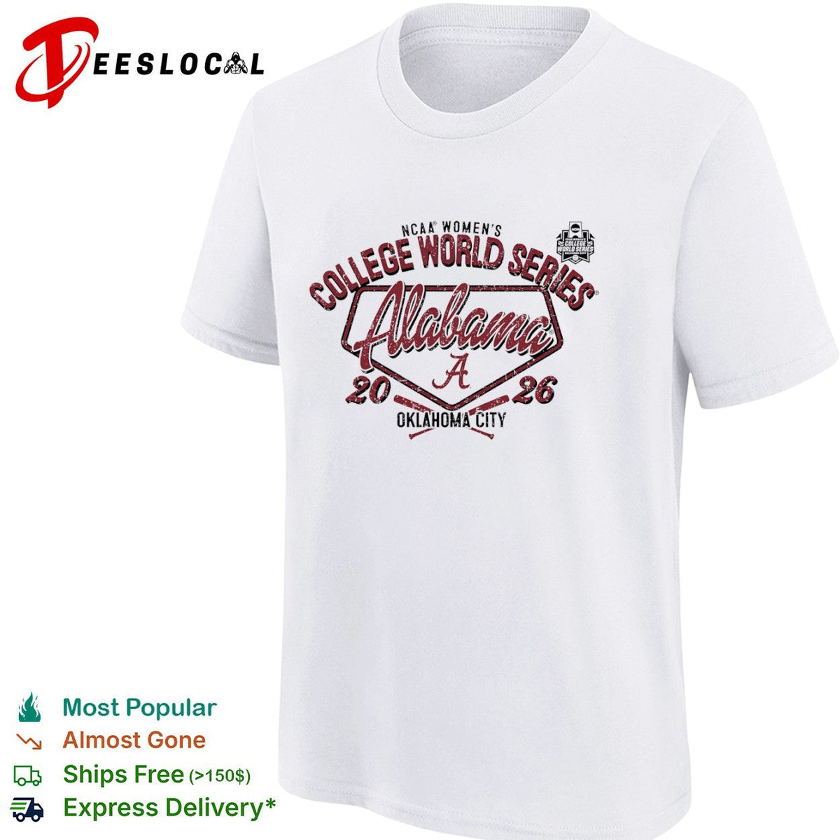 Alabama NCAA College World Series 2026 Oklahoma City Crimson Tide softball shirt Unisex