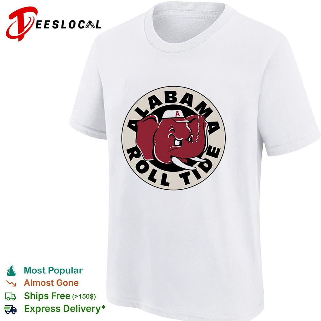 Alabama Roll Tide Big Al elephant mascot circle vintage logo shirt Unisex
