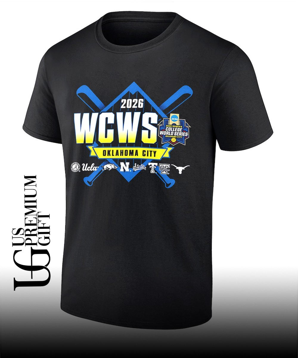 Alabama UCLA Arkansas Northwestern Nc State Tennessee Texas 2026 WCWS Oklahoma City shirt Unisex