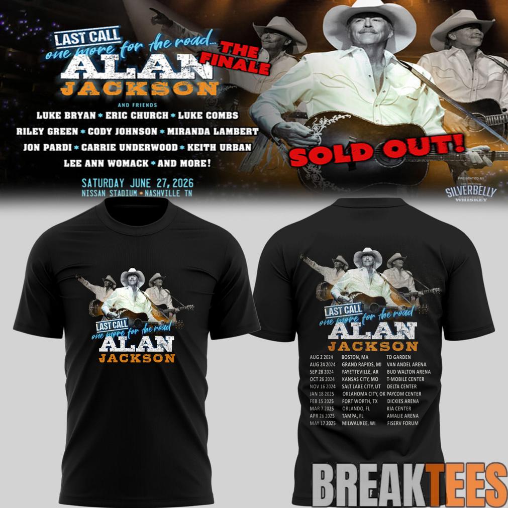 Alan Jackson x Tennessee Titans “Last Call – The Finale” At Nissan Stadium Black Shirt Unisex