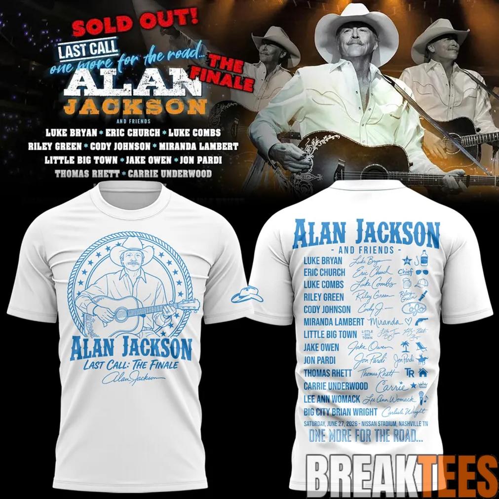 Alan Jackson x Tennessee Titans “Last Call – The Finale” At Nissan Stadium White Shirt Unisex