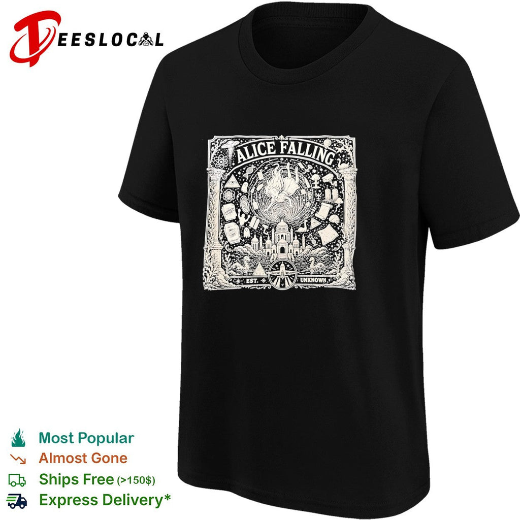 Alice Falling conspiracy theory aesthetic Alice in Wonderland shirt Unisex