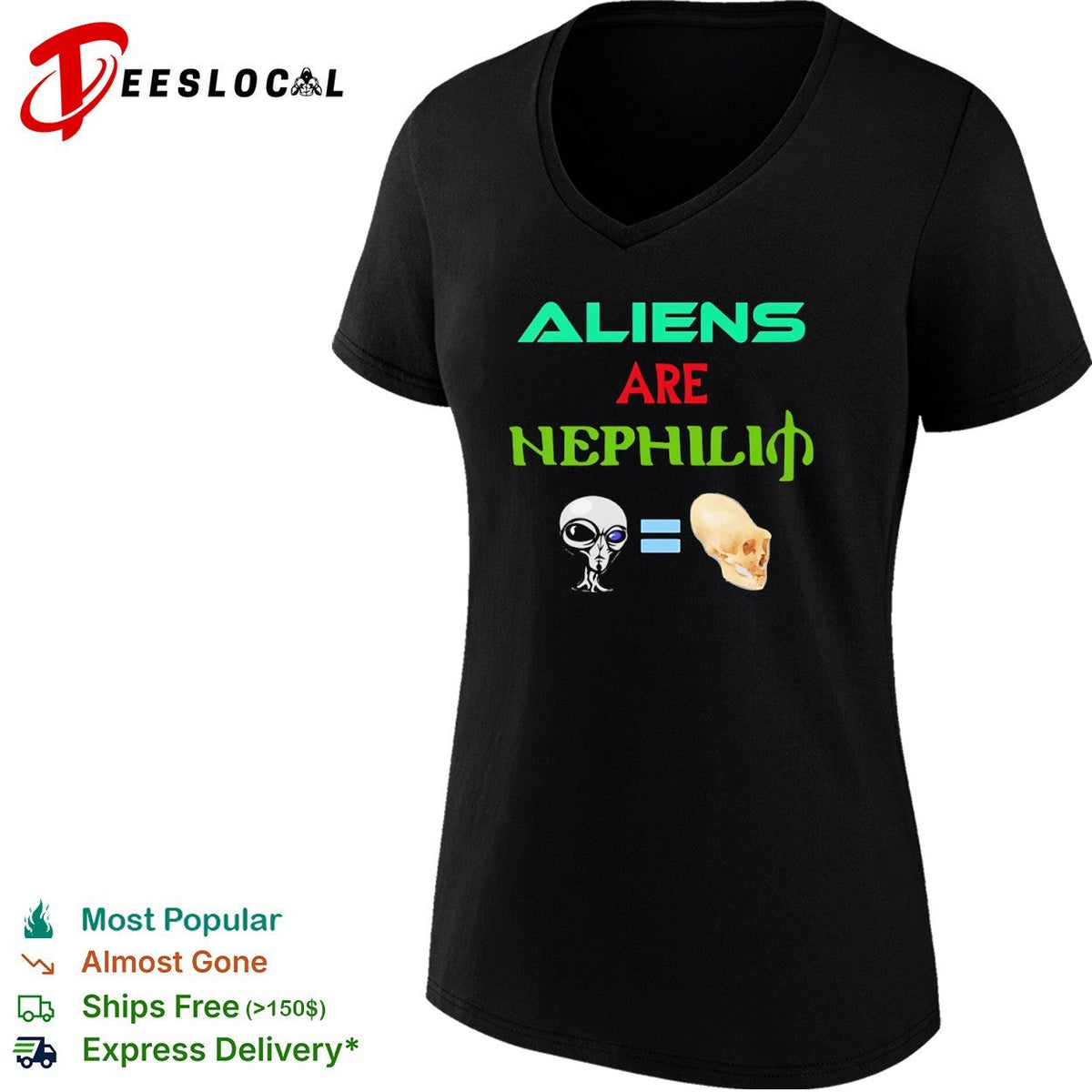 Aliens are Nephilim Paracelsus Alien and Elongated Skull Conspiracy Theory shirt Unisex