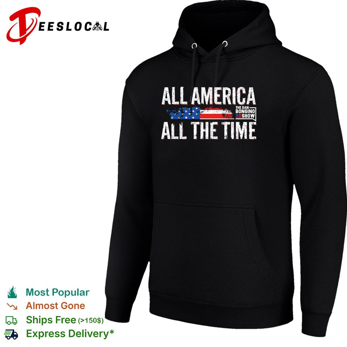 All America All the Time The Dan Bongino Show American Flag Patriotic shirt Unisex